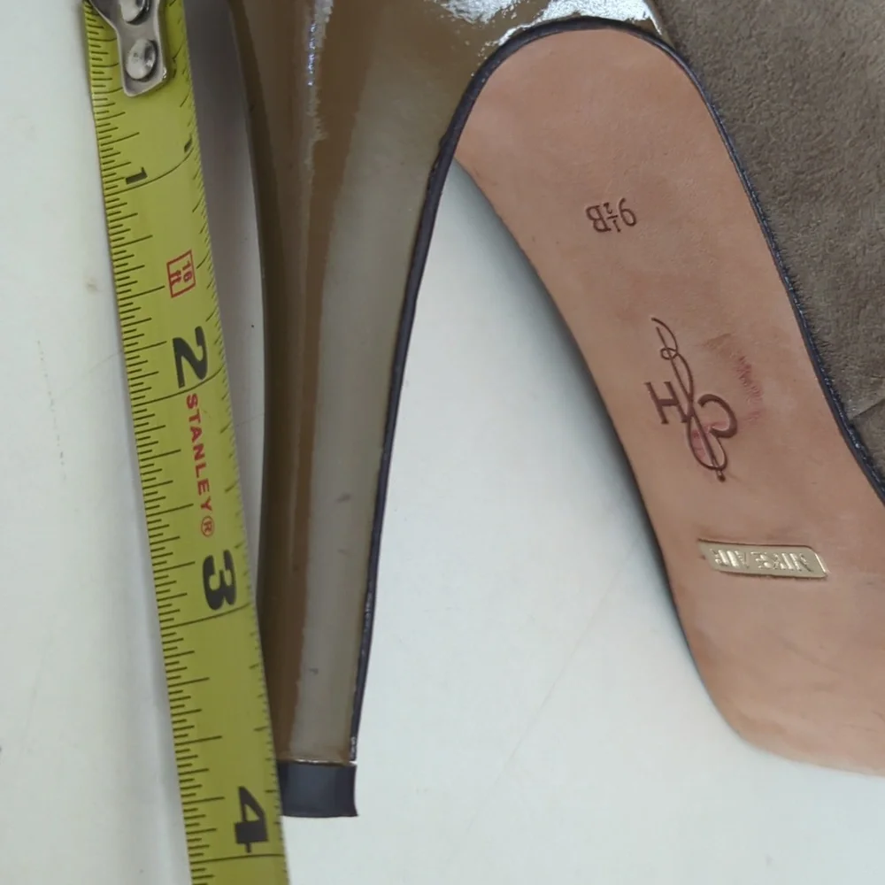 Cole Haan Marisa Nike Air Platform Suede Heels Ten Rounded Toe Size 9.5 B - Picture 12 of 13